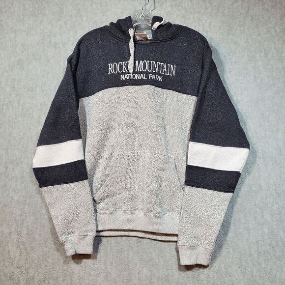 Ragwear Hoodie Mens Large Gray Rocky Mountain National Park Drawstring Pullover - Picture 1 of 10